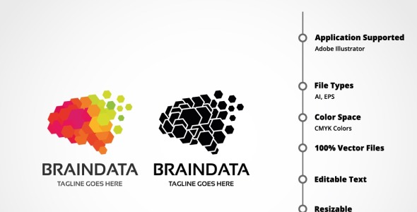 Шаблон логотипа на тему графика