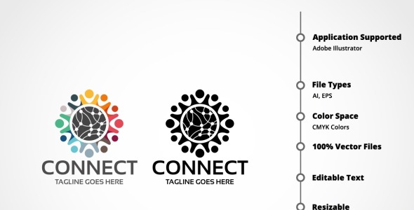 Шаблон логотипа на тему графика