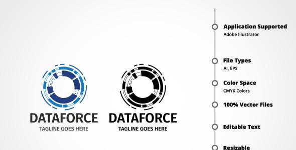Шаблон логотипа на тему графика