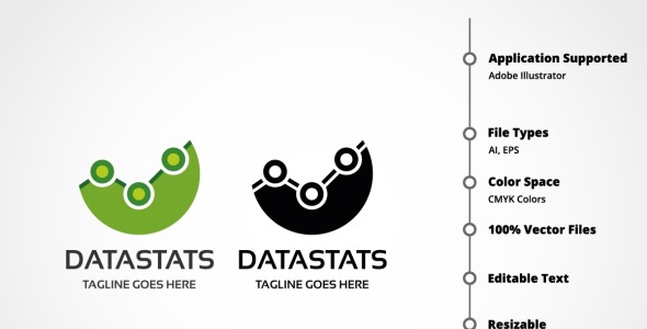 Шаблон логотипа на тему графика