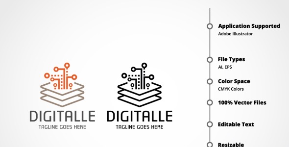 Шаблон логотипа на тему графика