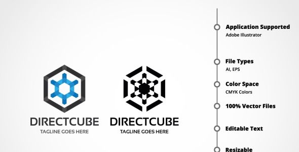 Шаблон логотипа на тему графика