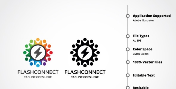 Шаблон логотипа на тему графика