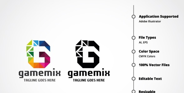 Шаблон логотипа на тему графика