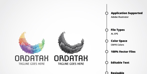 Шаблон логотипа на тему графика