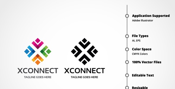 Шаблон логотипа на тему графика