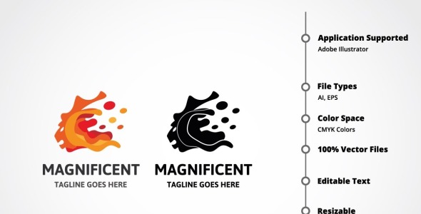 Шаблон логотипа на тему графика