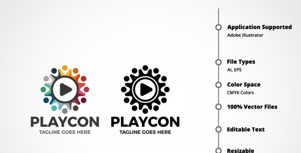 Шаблон логотипа на тему графика