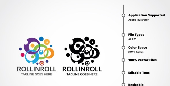 Шаблон логотипа на тему графика