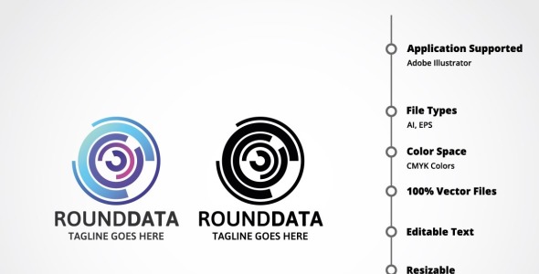 Шаблон логотипа на тему графика