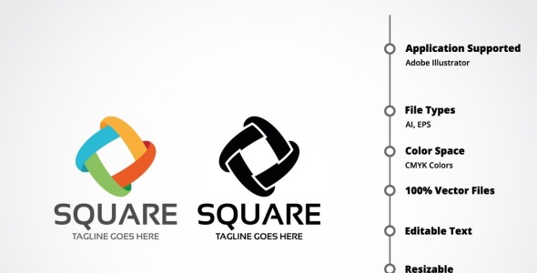 Шаблон логотипа на тему графика