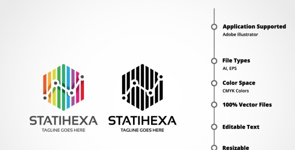 Шаблон логотипа на тему графика