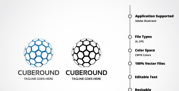 Шаблон логотипа на тему графика