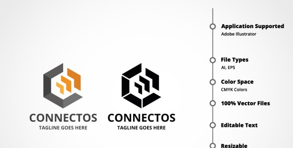 Шаблон логотипа на тему графика