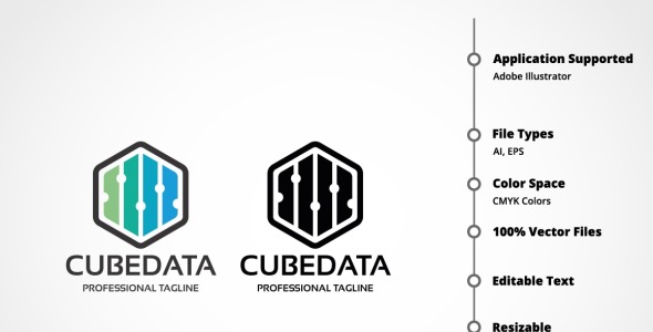 Шаблон логотипа на тему графика