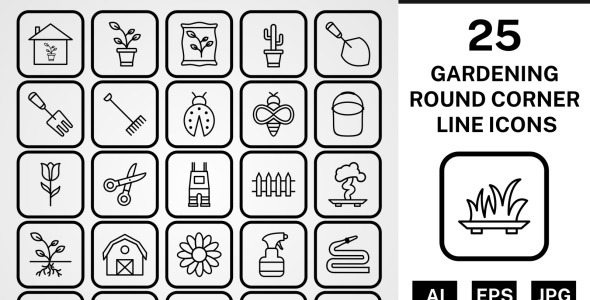 Набор иконок на тему nature