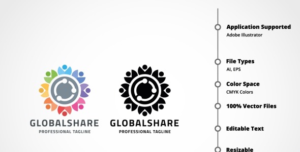 Шаблон логотипа на тему графика