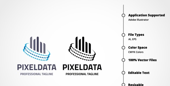Шаблон логотипа на тему графика