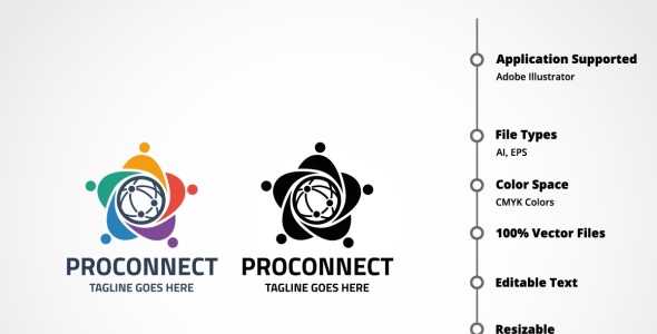 Шаблон логотипа на тему графика