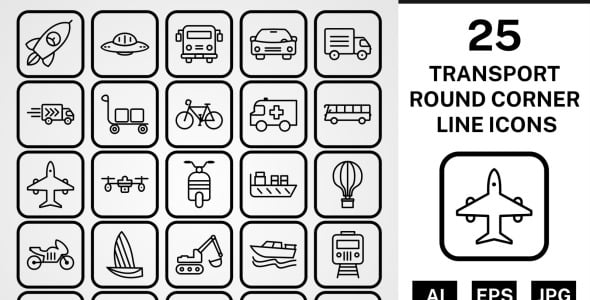 Набор иконок на тему transport