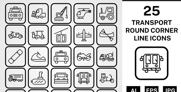 Набор иконок на тему transport