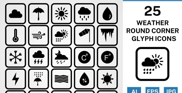 Набор иконок на тему weather