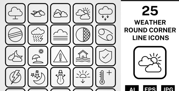 Набор иконок на тему weather