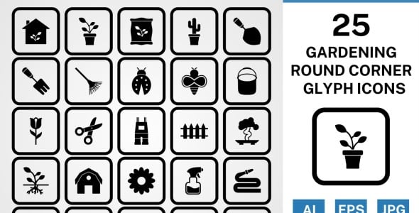 Набор иконок на тему nature