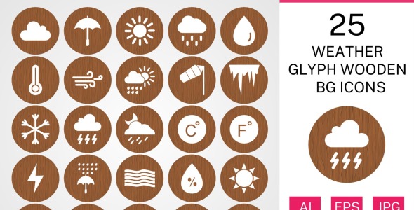 Набор иконок на тему weather