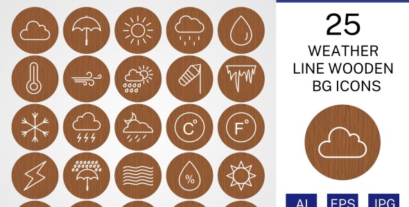 Набор иконок на тему weather