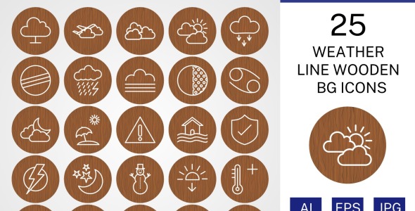 Набор иконок на тему weather