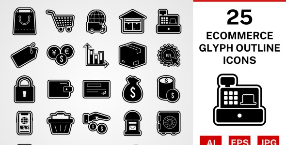 Набор иконок на тему shopping