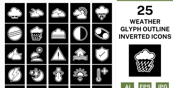 Набор иконок на тему weather