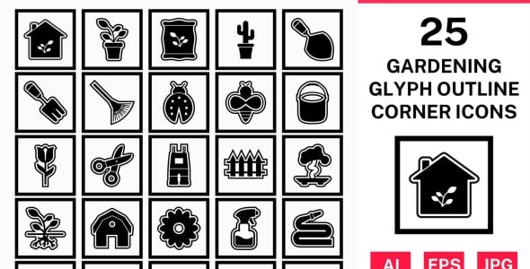 Набор иконок на тему nature