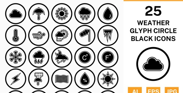 Набор иконок на тему weather