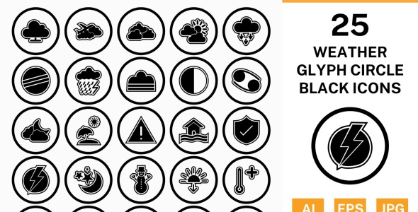 Набор иконок на тему weather