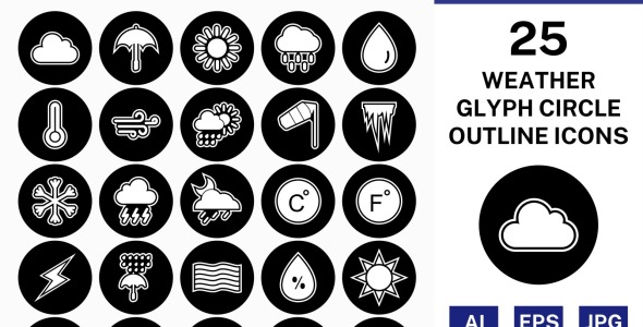 Набор иконок на тему weather