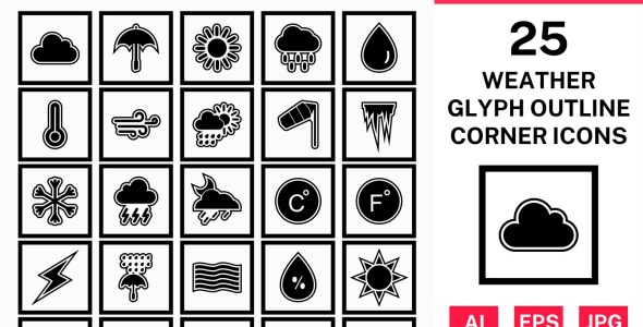 Набор иконок на тему weather