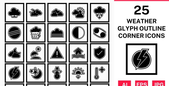 Набор иконок на тему weather