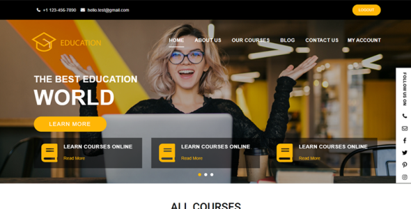 образовательный курс тема wordpress