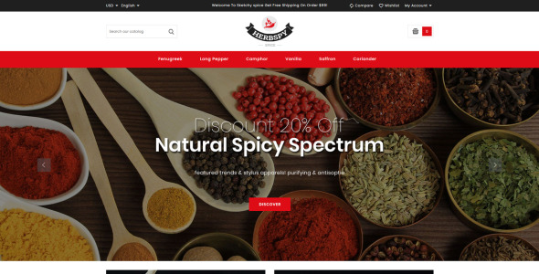 Spice and Food Store PrestaShop Theme