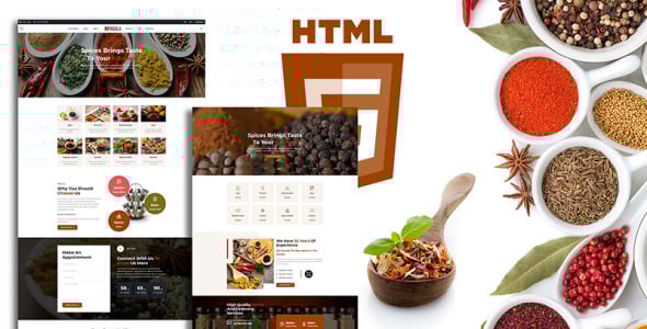Masala Organic Spices Responsive Shop Website Template