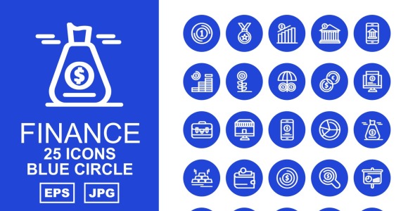 Набор иконок на тему финансы