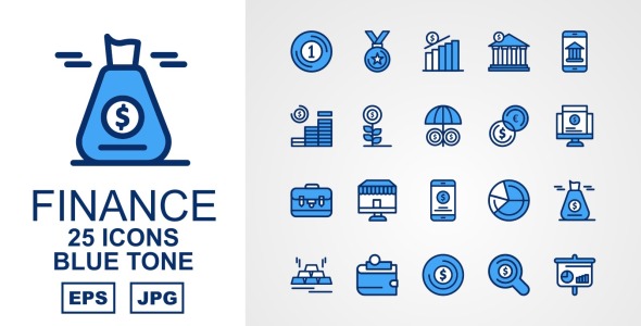 Набор иконок на тему финансы