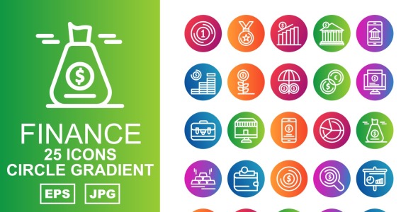 Набор иконок на тему финансы