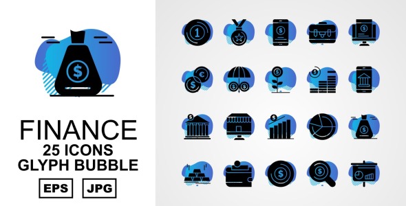 Набор иконок на тему финансы