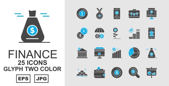 Набор иконок на тему финансы