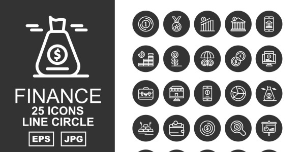 Набор иконок на тему финансы