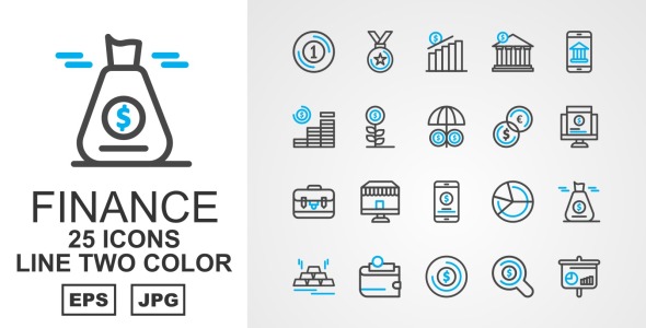 Набор иконок на тему финансы