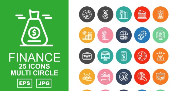 Набор иконок на тему финансы